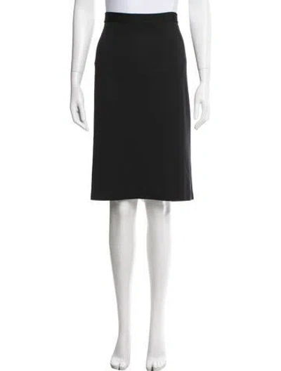 Pre-owned St. John Caviar Knee-length Skirt In Black