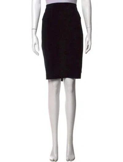 Pre-owned St. John Caviar Knee-length Skirt In Black