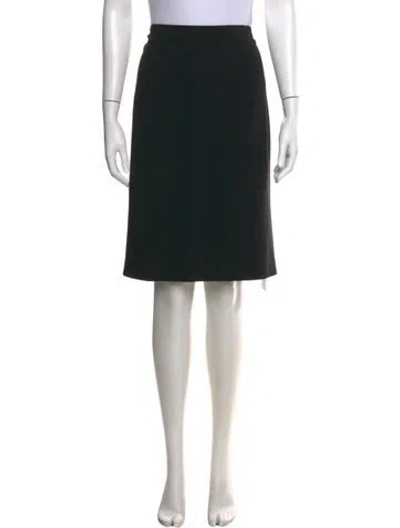Pre-owned St. John Caviar Knee-length Skirt In Black