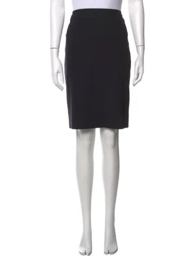 Pre-owned St. John Caviar Knee-length Skirt In Black