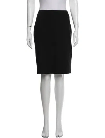 Pre-owned St. John Caviar Knee-length Skirt In Black