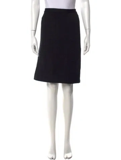 Pre-owned St. John Caviar Knee-length Skirt In Black