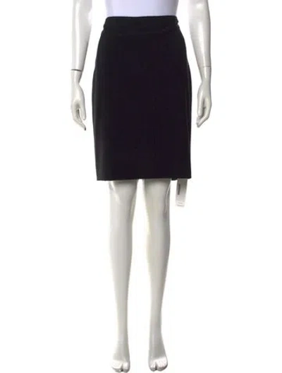 Pre-owned St. John Caviar Knee-length Skirt In Black