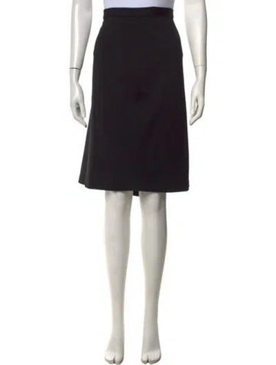 Pre-owned St. John Caviar Knee-length Skirt In Black