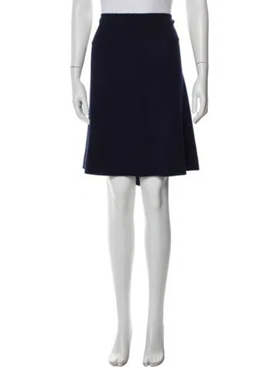 Pre-owned St. John Caviar Knee-length Skirt In Blue
