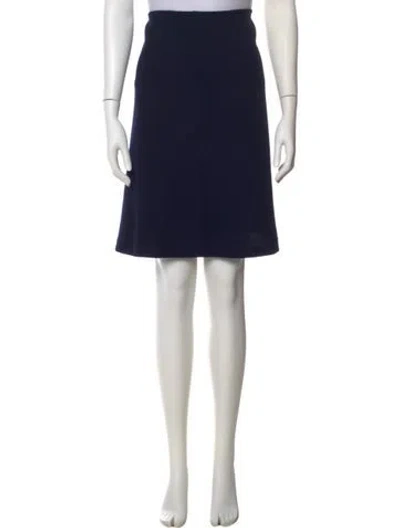 Pre-owned St. John Caviar Knee-length Skirt In Blue