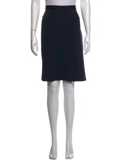 Pre-owned St. John Caviar Knee-length Skirt In Blue