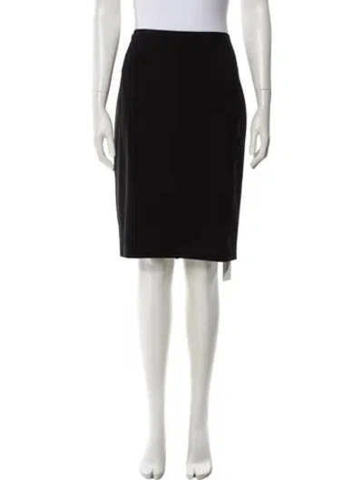 Pre-owned St. John Caviar Knee-length Skirt W/ Tags In Black