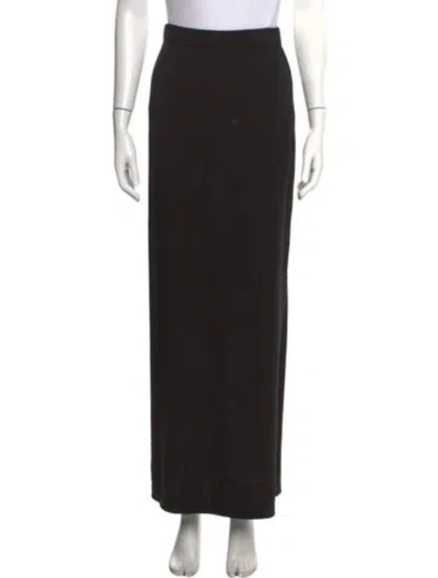 Pre-owned St. John Caviar Long Skirt In Black