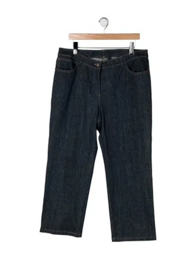 Pre-owned St. John Caviar Mid-rise Straight Leg Jeans In Multi