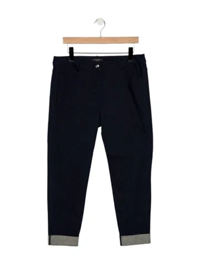 Pre-owned St. John Caviar Mid-rise Straight Leg Jeans W/ Tags In Blue