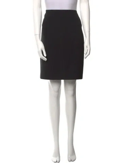 Pre-owned St. John Caviar Mini Skirt In Black