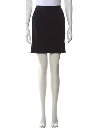 Pre-owned St. John Caviar Mini Skirt In Black