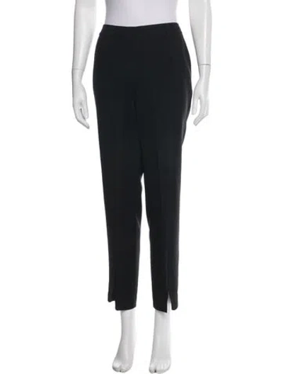 Pre-owned St. John Caviar Skinny Leg Pants In Black