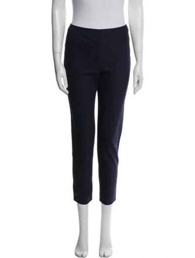 Pre-owned St. John Caviar Skinny Leg Pants In Blue