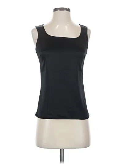Pre-owned St. John Caviar Sleeveless Top Black Scoop Neck Tops