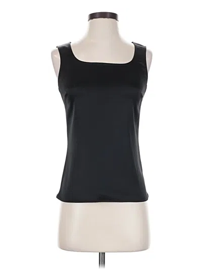 Pre-owned St. John Caviar Sleeveless Top Black Scoop Neck Tops