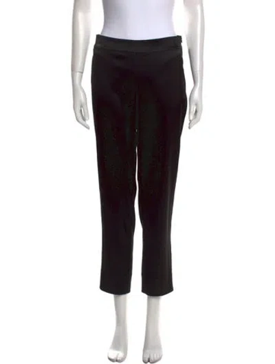 Pre-owned St. John Caviar Straight Leg Pants In Black