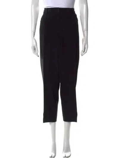 Pre-owned St. John Caviar Straight Leg Pants In Black