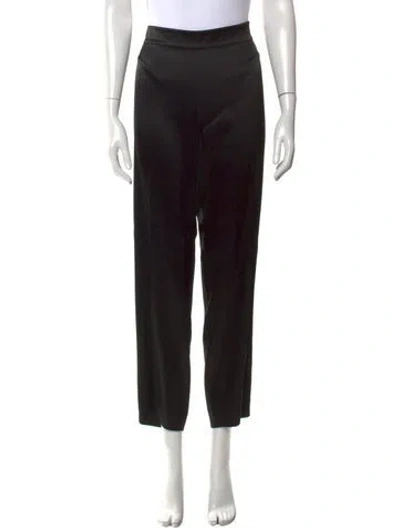 Pre-owned St. John Caviar Straight Leg Pants In Black