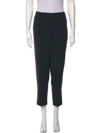 Pre-owned St. John Caviar Straight Leg Pants In Black