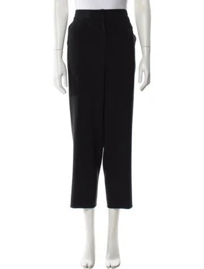 Pre-owned St. John Caviar Straight Leg Pants In Black