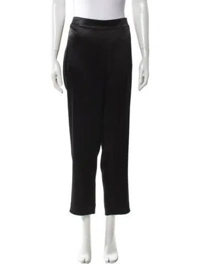Pre-owned St. John Caviar Straight Leg Pants In Black