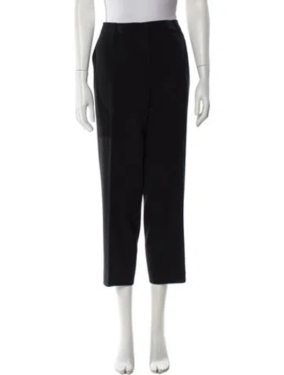 Pre-owned St. John Caviar Straight Leg Pants In Black
