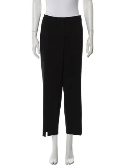 Pre-owned St. John Caviar Straight Leg Pants In Black