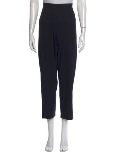 Pre-owned St. John Caviar Straight Leg Pants In Black