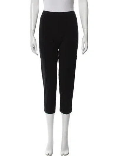 Pre-owned St. John Caviar Straight Leg Pants In Black