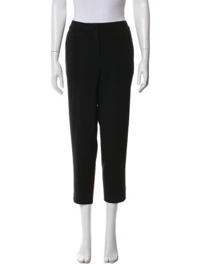 Pre-owned St. John Caviar Straight Leg Pants In Black