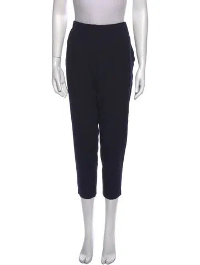 Pre-owned St. John Caviar Straight Leg Pants In Black
