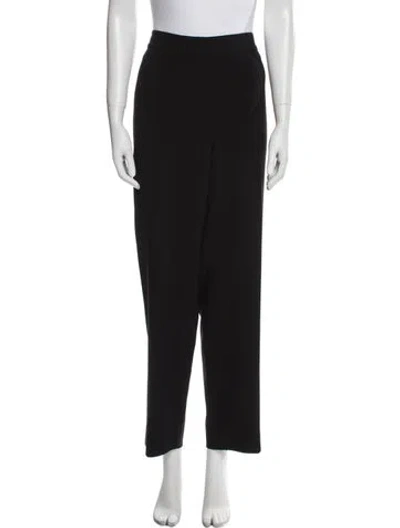 Pre-owned St. John Caviar Straight Leg Pants In Black