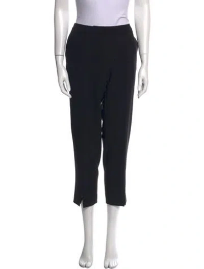 Pre-owned St. John Caviar Straight Leg Pants In Black