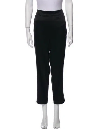 Pre-owned St. John Caviar Straight Leg Pants In Black