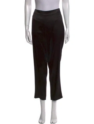 Pre-owned St. John Caviar Straight Leg Pants In Black