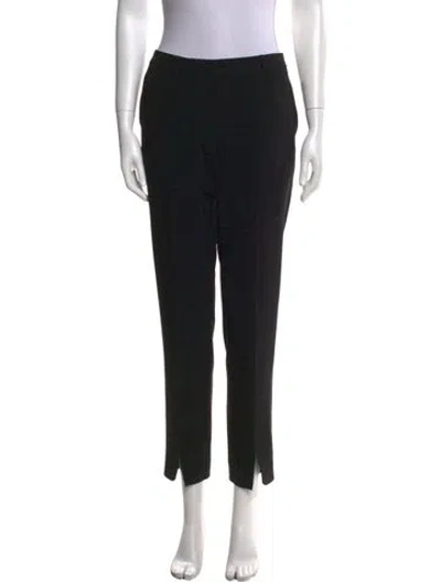 Pre-owned St. John Caviar Straight Leg Pants In Black