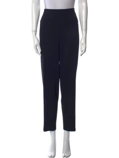 Pre-owned St. John Caviar Straight Leg Pants In Black