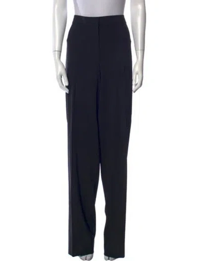 Pre-owned St. John Caviar Straight Leg Pants In Black