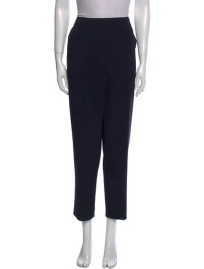 Pre-owned St. John Caviar Straight Leg Pants In Black