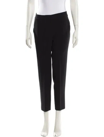 Pre-owned St. John Caviar Straight Leg Pants In Black