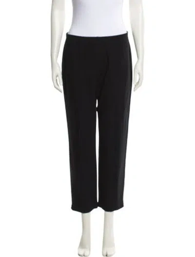 Pre-owned St. John Caviar Straight Leg Pants In Black