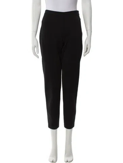Pre-owned St. John Caviar Straight Leg Pants In Black