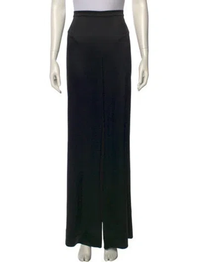 Pre-owned St. John Caviar Straight Leg Pants In Black