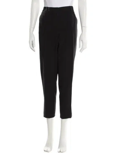 Pre-owned St. John Caviar Straight Leg Pants In Black