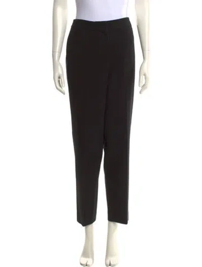 Pre-owned St. John Caviar Straight Leg Pants In Black