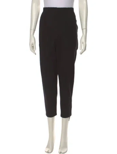 Pre-owned St. John Caviar Straight Leg Pants In Black