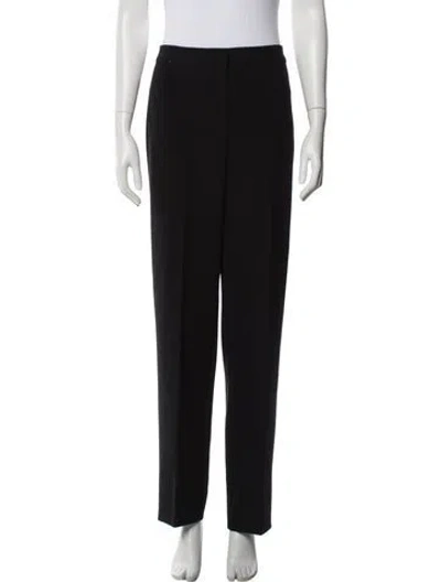 Pre-owned St. John Caviar Straight Leg Pants In Black