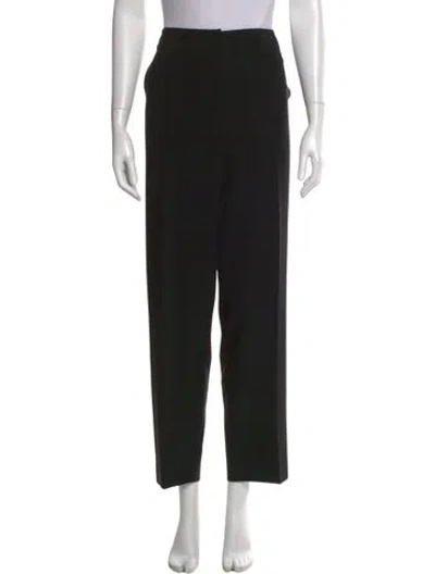Pre-owned St. John Caviar Straight Leg Pants In Black